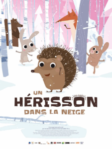 Un hérisson dans la neige - affiche